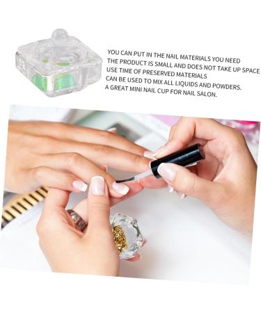 SKISUNO 2pcs Nail Art Crystal Cup Mini Crystals Glass Containers for Liquids Glass with Lid Nail Art Acrylic Liquid Dish Nail Art Liquid Cup Acrylic Liquid Powder Cups Nail Art Cup Alien - Buy Online on GoSupps.com