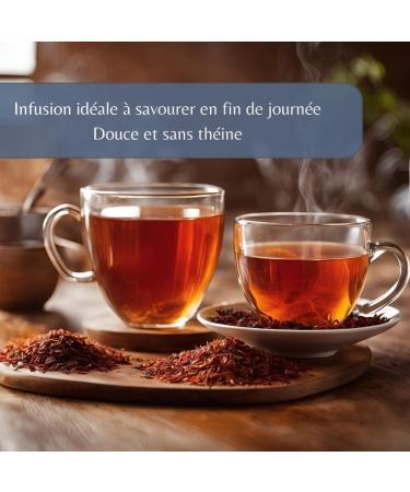 Rooibos Nature Bio - Infusion Vegan en Vrac 100% Naturel Sans OGM - Agriculture Biologique - Conditionn en France - Sachet 1 kg (500 Tasses) - Buy Online on GoSupps.com