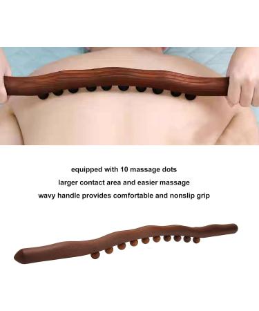 Health Acupuncture Massage Tab - Relaxing Muscle-Friendly Massage Stick for Foot Hand Back Belly Shoulder | Wooden Scraper & Roller for Optimal Relaxation - Buy Online on GoSupps.com