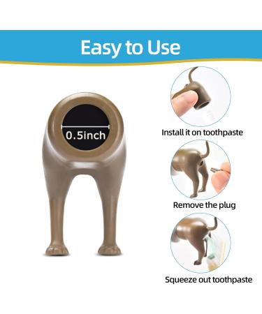 JHGCVX 6 Pcs Pooping Dog Butt Toothpaste Topper Creative Toothpaste Dispenser for Kids and Adults - Buy Online on GoSupps.com