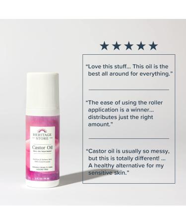 Heritage Store Castor Oil Roll-On 3 fl oz | Natural Hair & Skin Care - Buy Online on GoSupps.com