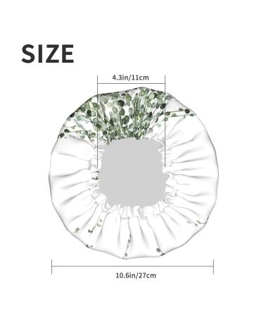Green Plants Printed Waterproof Shower Cap for Women - Fits All Head Sizes and Hair Textures - Buy Online on GoSupps.com