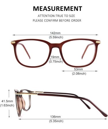 GQUEEN Horn-Rimmed Fake Glasses for Women & Men - UV400 Nerd Glasses - Stylish Brown Prescription-Free Eyewear - Buy Online on GoSupps.com