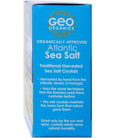 Geo Organics Sea Salt - ORGANIC Unrefined Pure Natural Salt - Naturally Handcrafted Sea Salt Crystals - Additive-Free Non-GMO Gluten-Free Vegan- 250 Grams Salt Box 250g (Pack of 1) - Buy Online on GoSupps.com