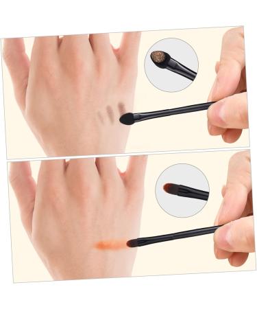 Baluue 100 Pcs Double Eye Shadow Makeup Eyeshadow Brush Women Makeup Brush Make up Cosmetics Plastic Black - Buy Online on GoSupps.com