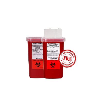 1 Quart Oakridge Sharps Container (Pack of 3) with Flip Lid - Ideal for Diabetics - Buy Online on GoSupps.com