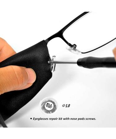 Eyeglass Nose Pads  TEKPREM Eyeglasses Repair Kit with 5 Pairs of Air Chamber Silicone Nose Pads Screws Screwdrivers Curved Tweezer and Cleaning Cloth for Glasses and Sunglasses Nose Pad Replacement - Buy Online on GoSupps.com