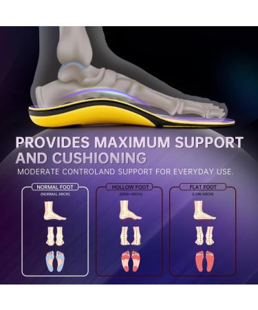 Valsole Plantar Fasciitis Insoles for Men Women 220+ lbs - Heavy Duty Orthotic Support for Pain Relief - Size Men 6-6.5 Women 8-8.5 (10 - 253mm) - Buy Online on GoSupps.com