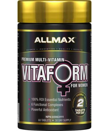 Allmax Nutrition Vitaform Premium Multi-Vitamins for Men and Women (30-day supply) Multi-Vitamin + Multi-Vitamin for Women - Buy Online on GoSupps.com