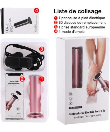 Buy Electrical Cornea File & 60 Pads - Adjustable Speed Pedicure Tool for Men & Women (Pink) - No Battery Needed - Buy Online on GoSupps.com