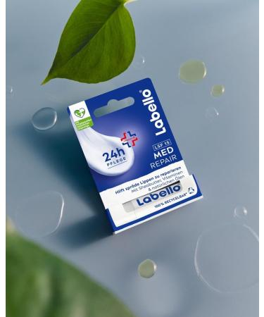 Beiersdorf Labello Med Repair Lip Balm without mineral oil with SPF 15 and vitamin E for brittle lips lip balm with shea butter and natural oils 48 g Stift Repair lip balm - Buy Online on GoSupps.com