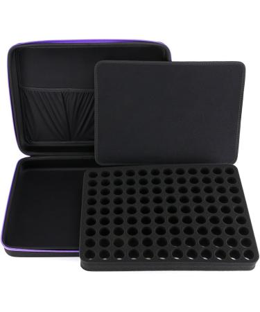 Buy BTSKY 108 Bottles Waterproof Essential Oils Carrier Bag - Large Capacity Nail Polish Storage with Foam Insert - Durable Hard Shell Organizer (Essential Oils Not Included) - Violet - Buy Online on GoSupps.com