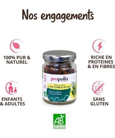 PROPOLIA - Organic - Bee bread - 100% fermented pollen - Immune system Digestion and Vitality - 50g - Buy Online on GoSupps.com