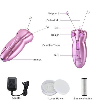 TANSHOP Epilators for Facial Hair Electric Facial Hair Remover for Women Electric Incision Epilator Facial Hair Trimmer for Women Remove Peach Fuzz Upper Lip Arms Chin Hair Pink - Buy Online on GoSupps.com