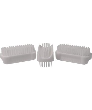 Parsa Beauty Double-Sided Nail Brush Set - 3 White Hand Washing Brushes for Bathroom Toilet Sink & Workshop | International Shipping - Buy Online on GoSupps.com