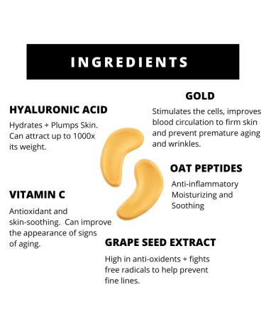 PURE SOL Hydrogel Gold Eye Mask 12 pairs - Hyaluronic Acid & Retinol for Anti-Aging & Hydration - Buy Online on GoSupps.com