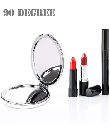 Elegant Compact Beauty Vanity Mirror for Girls Women Premium 1X/2X Magnifying Travel Makeup Mirrors Small Handheld Portable 2-Sided Folding Cosmetic Mirror Oval Leaves and Birds Pattern - Buy Online on GoSupps.com