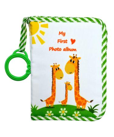 Baby's My First Family Album,Soft Cloth Photo Book,Baby Cloth Album Green