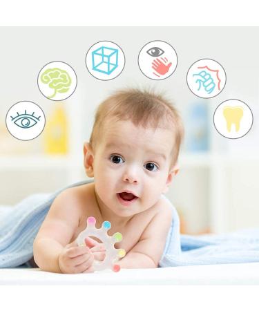 Baby Palm Teether - Silicone Teething Toy for Babies 0-12 Months | Soothes Teething Pain, BPA Free, Easy Grasp Design | Anti-Choking Safety Feature - Buy Online on GoSupps.com