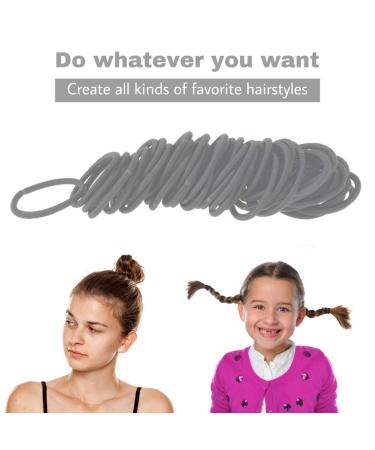 Hanyoushengvance Black Elastic Hair Ties 100 Pcs - Small Hair Ties for Girls and Women (2.5mm) - Thick and Curly Hair - 100PCS - Buy Online on GoSupps.com