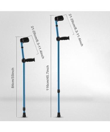 Adult Folding Forearm Crutch with OpeCuff Blue Portable Adjustable Walking Stick for Elderly Disabled and Physically Impaired 1 Unit Run forward - Buy Online on GoSupps.com