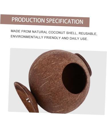 FOMIYES 2pcs Coconut Shell Charcoal Hamster Nest Small The Bed 16X15X15CMx2pcs Brownx2pcs - Buy Online on GoSupps.com