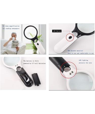 LED Handheld Magnifying Glass with Light High Power Magnifying Glass with Light Distortion-Free Illuminated Magnifier for Reading Sewing Crafts Handcraft Hobby New Plastic Lens Made in China - Buy Online on GoSupps.com