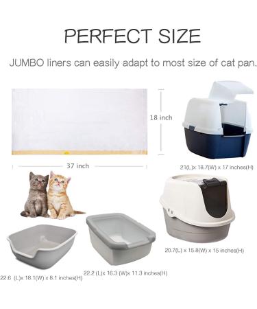 HoaBoly Cat Litter Box Liners Jumbo Drawstring Cat Litter Pan Bags Heavy Duty Durable Kitty Litter Bags for Cats Pet Supplies(14 Pack) - Buy Online on GoSupps.com