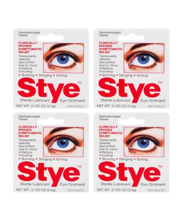 Stye Sterile Lubricant Eye Ointment | Ophthalmologist Tested | 0.125 Ounces | Pack of 4 0.12 Ounce (Pack of 4)