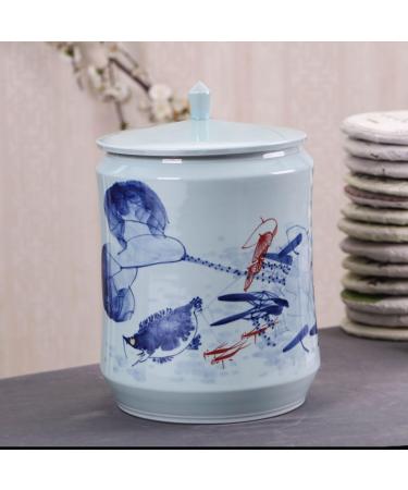 EQUALIZE Tea Can Ceramic Tea Cans Large Hand-painted Tea Cans Storage Tea Cans Household Sealed Tea Cake Cans Storage Jar (Size : L) - Buy Online on GoSupps.com