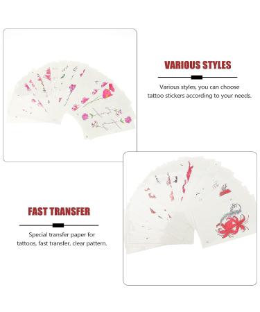 Minkissy Red Spider Lily Temporary Tattoos - 120 Sheets for Cosplay Decals | Fake Tattoos for Long-Lasting Designs - Buy Online on GoSupps.com