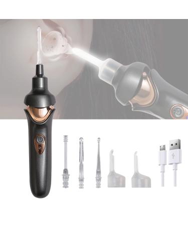 Efficient Earwax Removal Tool - Electric Ear-Picking Artifact with Visible Luminous Earwax Cleaner USB Charging Kit for Kids and Adults Digging Ear Spoon for Easy Ear Cleaning White