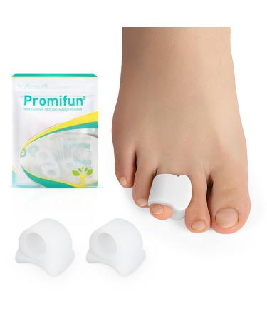 Toe Spacers Correct Toes - 12 Pack Toe Separators for Overlapping Toes Women and Men Correct Toes Big Toe Alignment Bunion Relief Hammer Toe Straightener(Medium White)
