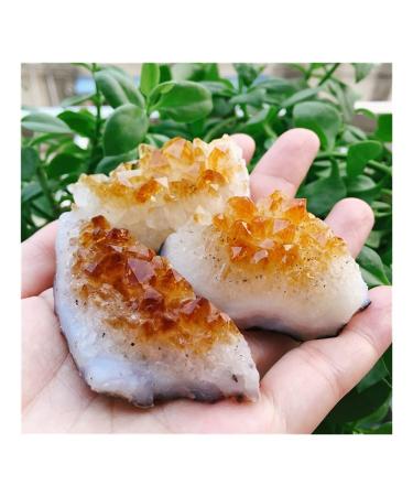 Natural Crystal Rough Crystal Natural Citrine Crystal Cluser Rough Quartz Point Stone Specimen Crystal Household