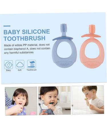 Minkissy 8-Pack Silicone Toothbrushes for Teething - Safe Food-Grade Baby Training Brushes & Chew Toys - Buy Online on GoSupps.com
