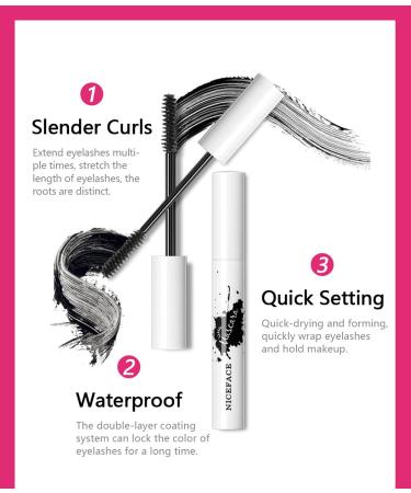 Colorful Eye Makeup Kit for Women - Long Curling Waterproof Mascara & Eyeliner Set | Sweat-proof Extension & Thickening 3D Pencil - Buy Online on GoSupps.com