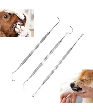 Elionless Pet Tooth Scaler Cleaning Set | 3-Piece Stainless Steel Tartar & Plaque Remover for Dogs & Cats International Shipping Available - Buy Online on GoSupps.com