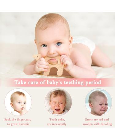 Shop Baby Wooden Pouring Ring Toys - 9 Natural Wood Teething Rings for Babies | Safe DIY Handmade Baby Toys - Buy Online on GoSupps.com