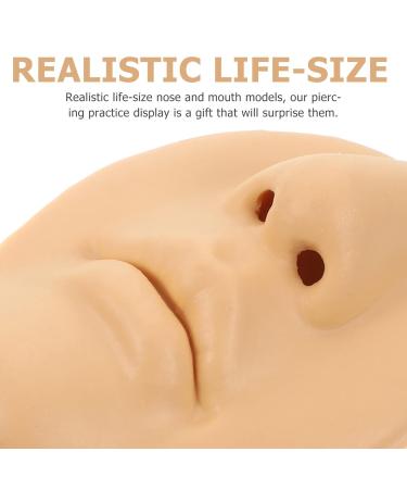1 Set Nose Mouth Model for Piercing Practice - Fake Face Simulation for Nose and Facial Piercing Training - Buy Online on GoSupps.com