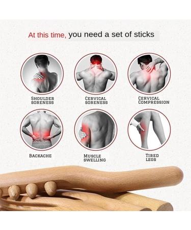 Tianbi Holz-Guasha Scratch | Beech Wooden Massage Tool for Full-Body Meridian Therapy | Roller Rods & Scraps for Health and Relaxation - Buy Online on GoSupps.com
