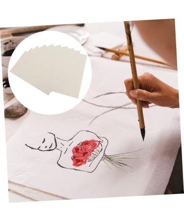 NUOBESTY 10 Sheets Raw Rice Cardboard Rice Paper Japanese Painting Paper Convenient Thick Paper Brush Thicken As Shown 0.1X30X50CM - Buy Online on GoSupps.com