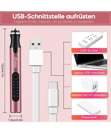 Electric Nail File & Cutter | 12 in 1 USB Manicure Pedicure Set for Gel Nails | Professional Pink Nail Care for Travel & Studio - Buy Online on GoSupps.com