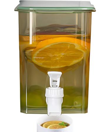 Beverage Dispenser with Spigot - 2 in 1 Drink Dispensers for Parties Cold Kettle with Faucet in Refrigerator Leak-Proof Water Container for Iced Tea Juice Cola Lemonade 3.6L Shuying Green - Buy Online on GoSupps.com
