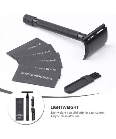 Beavorty 3 Sets Manual Razor with Safety Blades & Nose Hair Trimmer - Double-Edged Straight Razor for Men | High-Quality ABS Design - Buy Online on GoSupps.com