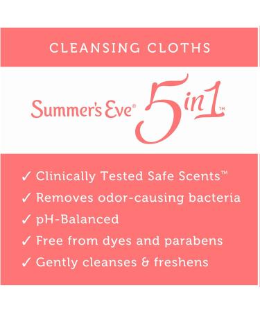 Summer's Eve 5-in-1 Golden Glamour Cleansing Cloths - 16 On-The-Go Individually Wrapped Wipes - Buy Online on GoSupps.com