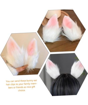 minkissy 1 Pair Easter Rabbit Headwear Bunny Ears Barrettes Easter Hair Accessories New Year Animal Barrettes Rabbit Ear Bobby Pin Hair Accessories for Women Fabric Clip Cats and Dogs Child - Buy Online on GoSupps.com