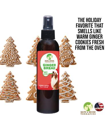 Bath & Brush Therapies Gingerbread Pet Cologne 4.5 oz for Dogs | Long-Lasting Odor Eliminator | Cruelty-Free & Paraben-Free | Biodegradable & Non-Toxic | Made in USA - Buy Online on GoSupps.com