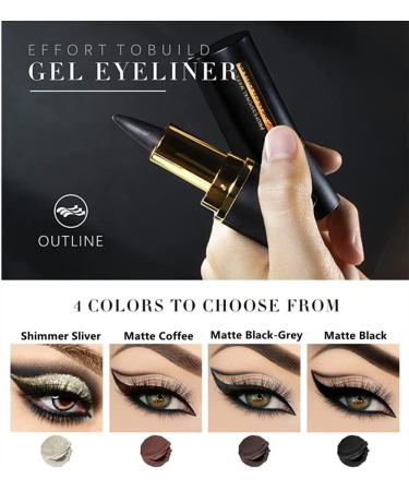 Matte Dark Brown Coffee Gel Eyeliner Stick for Women - Smooth Eye-liner Pen Makeup Tattoo - Buy Online on GoSupps.com