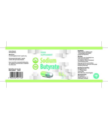 Hepatica Sodium Butyrate 500mg - 90 Vegan Capsules | High Strength 385mg Butyric Acid | 3rd Party Lab Tested | Gluten & GMO Free - Buy Online on GoSupps.com