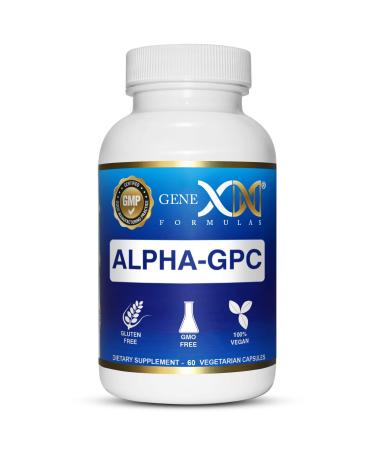Genex Alpha-GPC Alpha GPC Choline Supplement Nootropic for Brain Support, Focus, Memory, Motivation, and Energy | Pharmaceutical Grade (60 Capsules 300mg)